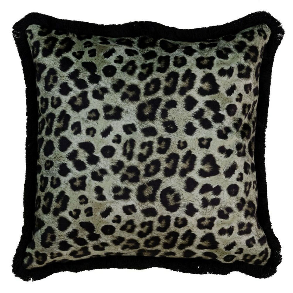 Almofada Verde Leopardo 45 x 45 cm