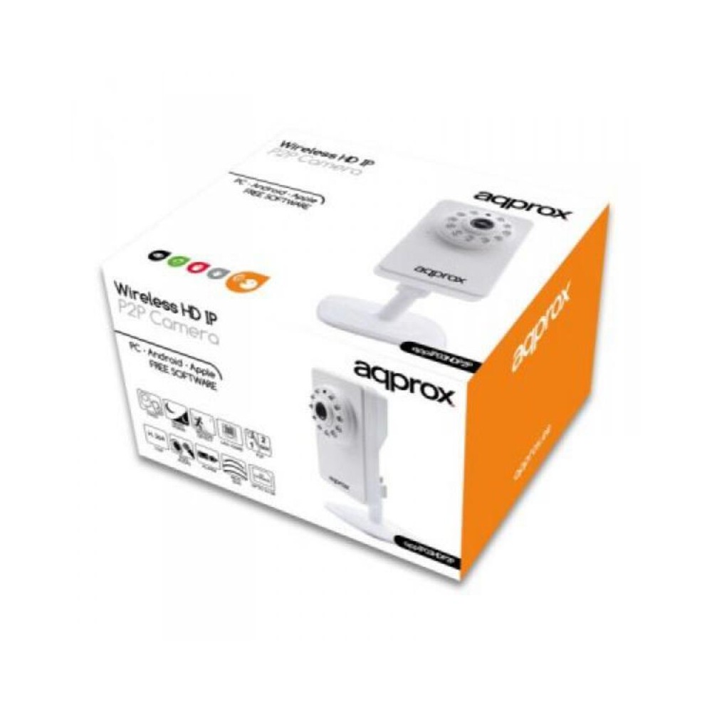 Câmara IP approx! APPIP03HDP2P HD IR P2P micro SD Wifi Branco