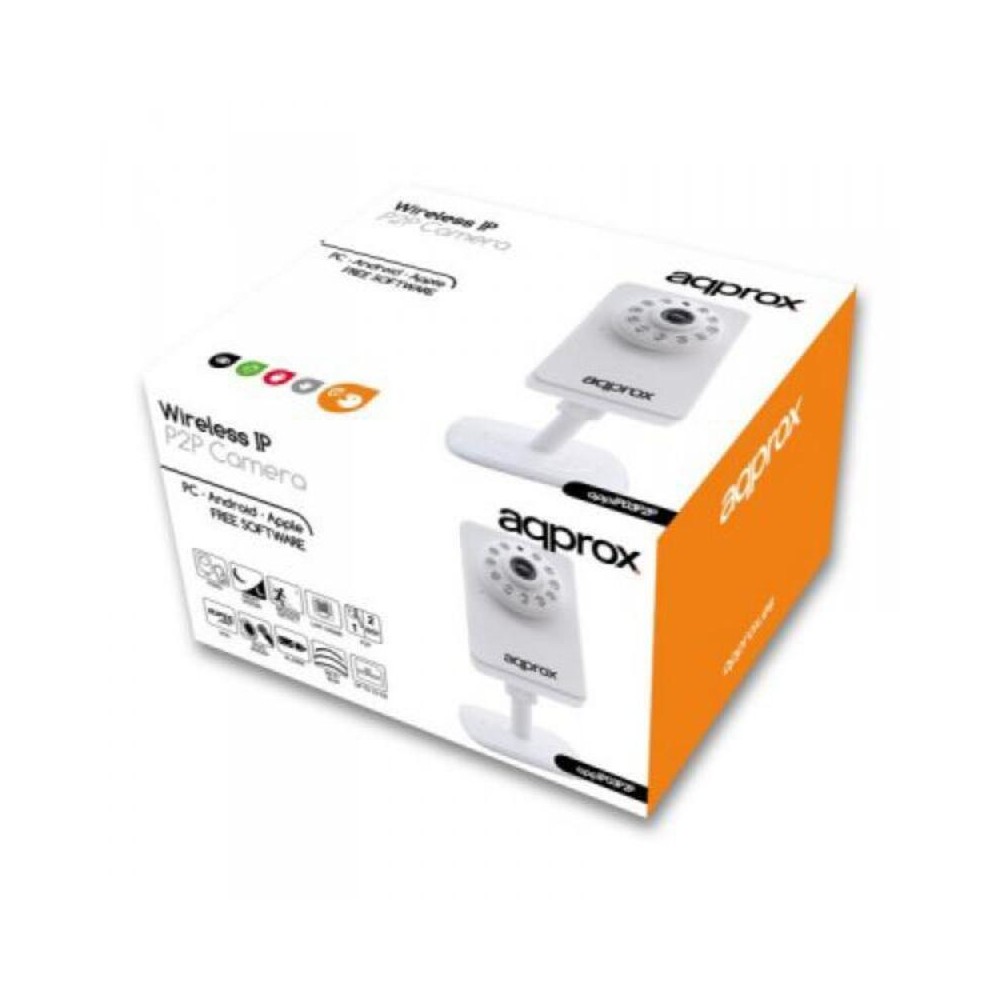 Caméra IP approx! APPIP03P2P VGA IR P2P micro SD Wifi Blanc