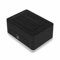 Dock Station Dual Ewent AAACET0186 Dual 2.5"-3.5" USB 3.1 ABS Negro