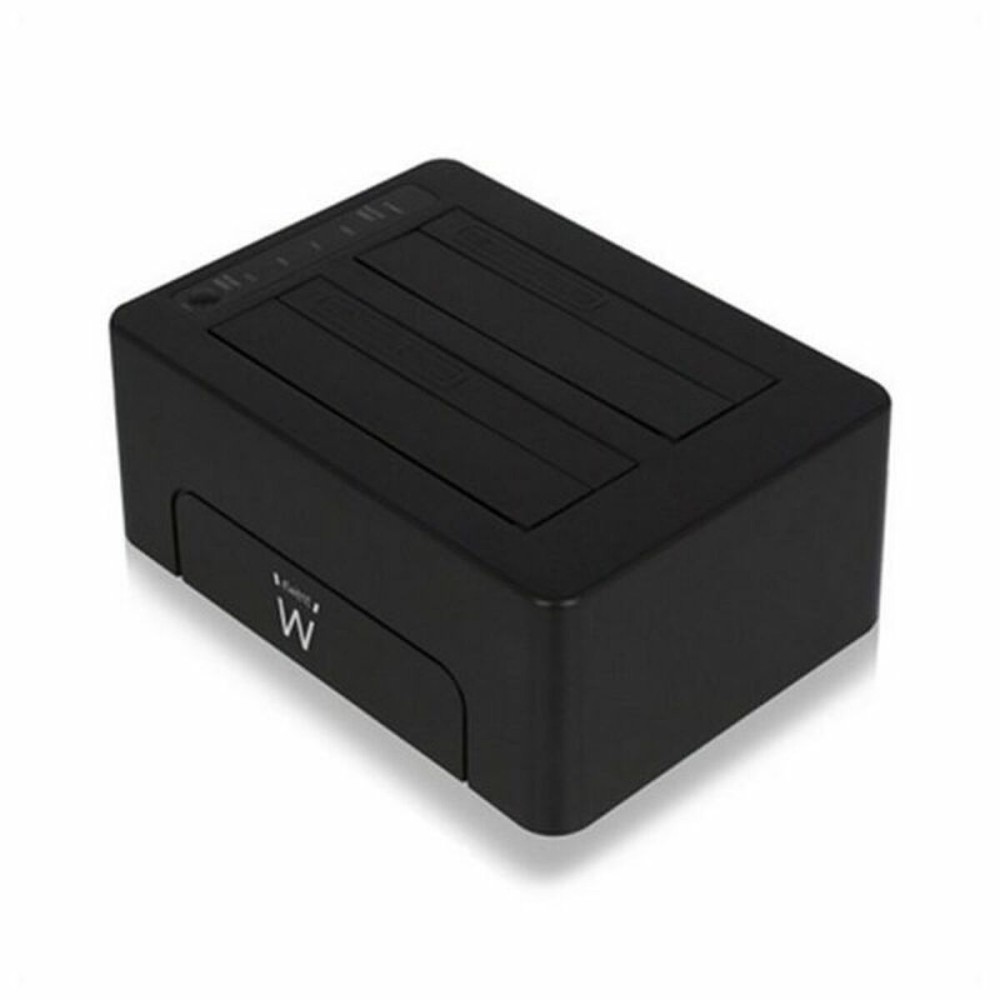 Dock Station Dual Ewent AAACET0186 Dual 2.5"-3.5" USB 3.1 ABS Preto