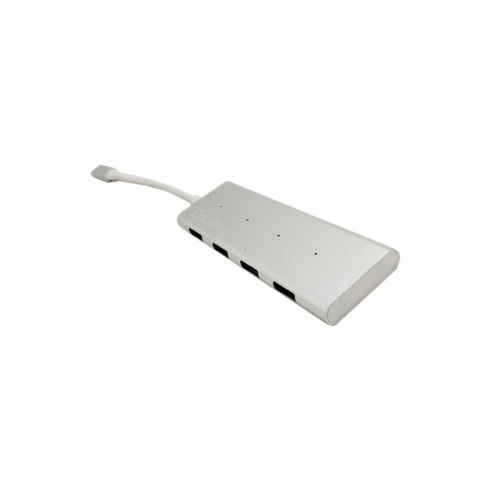 Hub USB CoolBox COO-HUC4U3 Blanco (4 Puertos)