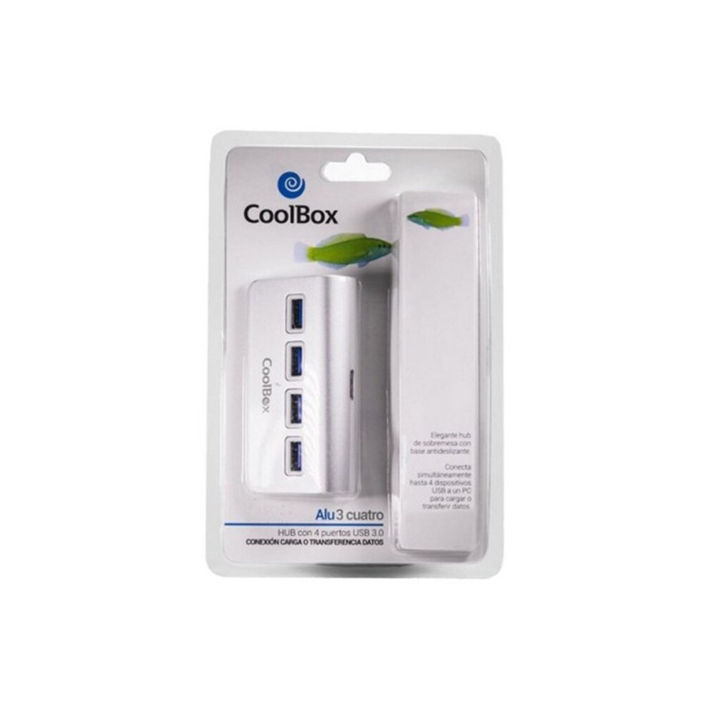 Hub USB CoolBox COO-HU4ALU3 Alluminio (4 Porte)