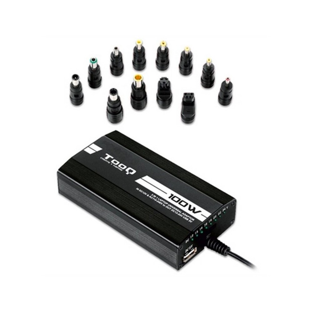Caricabatterie Portatile TooQ TQLC-100BS01M LED 100W Nero