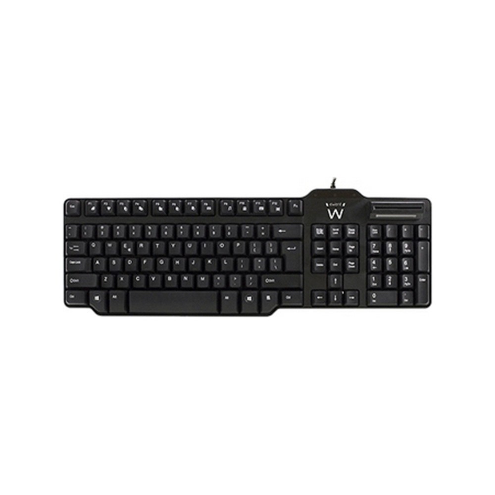 Teclado con Lector Ewent EW3252 DNI Negro