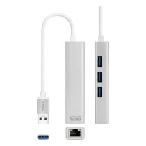 USB 3.0 zu Gigabit Ethernet Umformer NANOCABLE 10.03.0403 Silberfarben