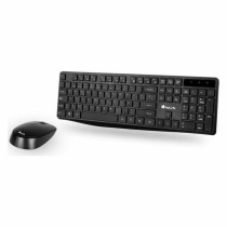 Teclado y Ratón Inalámbrico NGS NGSWIRELESSSETALLUREKIT 1200 dpi 2.4 GHz Negro Qwerty Español QWERTY