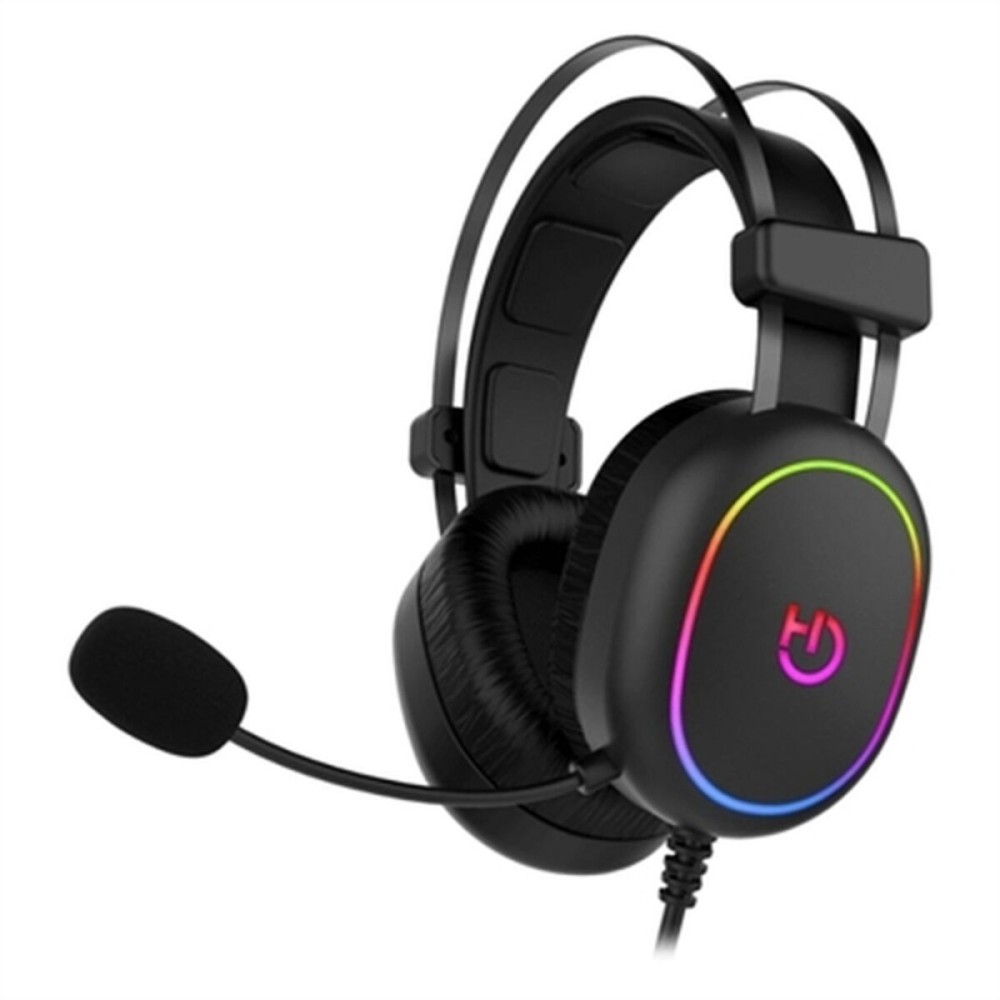 Auricular con Micrófono Gaming Hiditec Erys ARGB Negro Multicolor