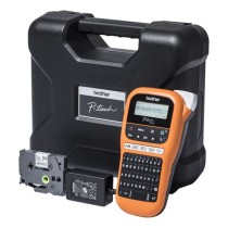 Tragbares, elektrisches Etikettengerät Brother PT-E110VP LCD Orange