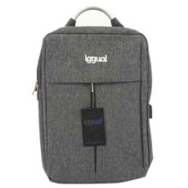 Laptop Backpack iggual All Tech In 15,6" Impermeable Grey