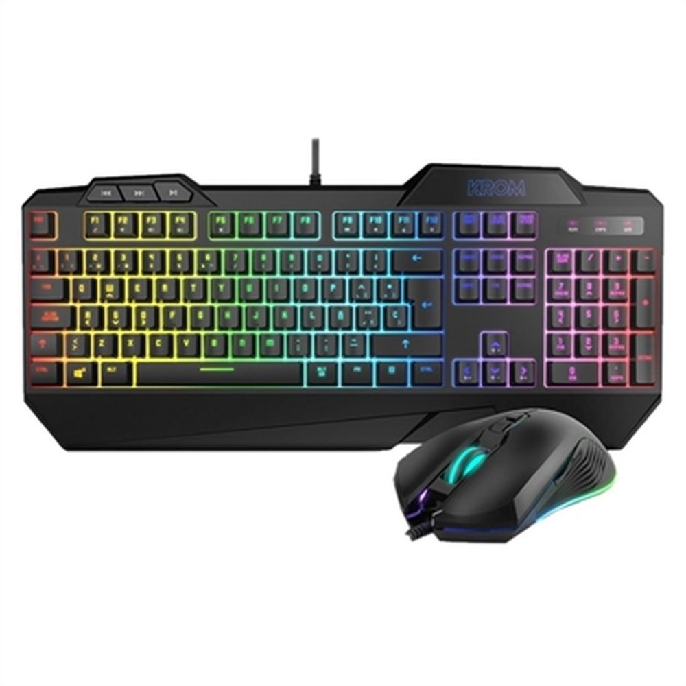 Teclado e Rato para Vídeojogos Krom NXKROMKRSHRSP RGB