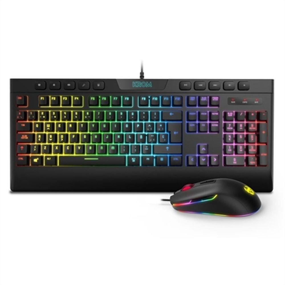 Keyboard with Gaming Mouse Krom NXKROMKLYSSP RGB