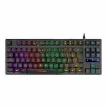 Teclado Gaming Mars Gaming MKTKLES LED RGB Espanhol Preto Qwerty espanhol