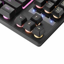 Teclado Gaming Mars Gaming MKTKLES LED RGB Espanhol Preto Qwerty espanhol