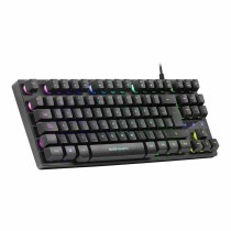 Teclado Gaming Mars Gaming MKTKLES LED RGB Espanhol Preto Qwerty espanhol