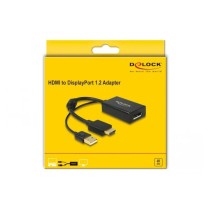 HDMI-zu-DisplayPort-Adapter DELOCK 62667 Schwarz 4K Ultra HD