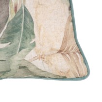 Cushion Polyester Linen Green Bird 45 x 30 cm