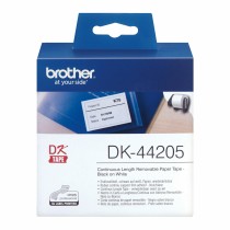 Etiquetas para Impresora Brother DK-44205 62 mm x 15,24 m Blanco Negro/Blanco (2 Unidades)