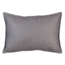 Cushion Polyester Dark grey 45 x 30 cm Houndstooth