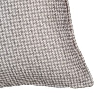 Cushion Polyester Light grey 45 x 45 cm Houndstooth