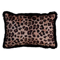 Almofada Castanho Leopardo 45 x 30 cm