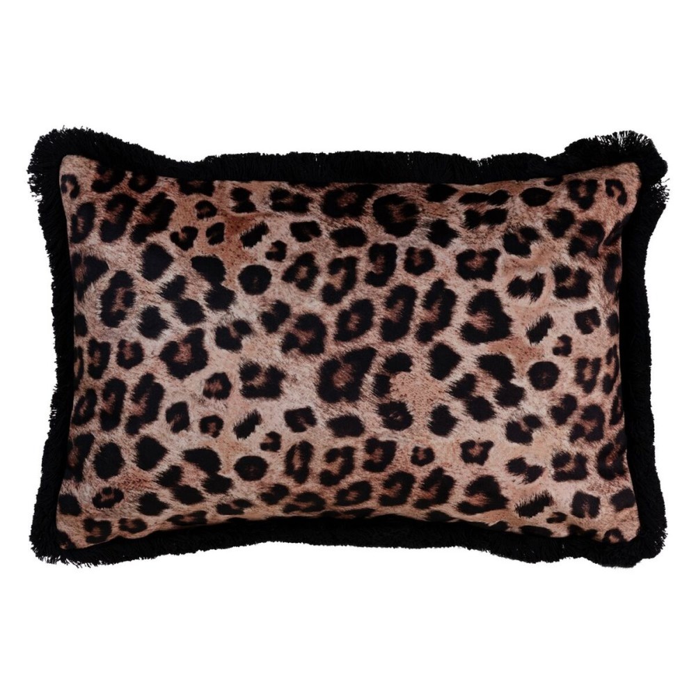 Almofada Castanho Leopardo 45 x 30 cm