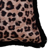 Kissen Braun Leopard 45 x 30 cm