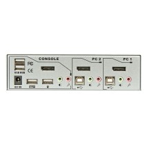 2-Port KVM Switch LINDY Grey Silver