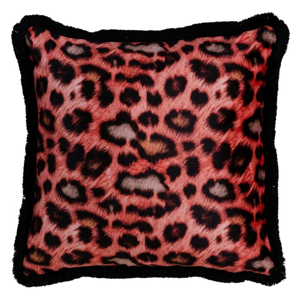 Almofada Laranja Leopardo 45 x 45 cm