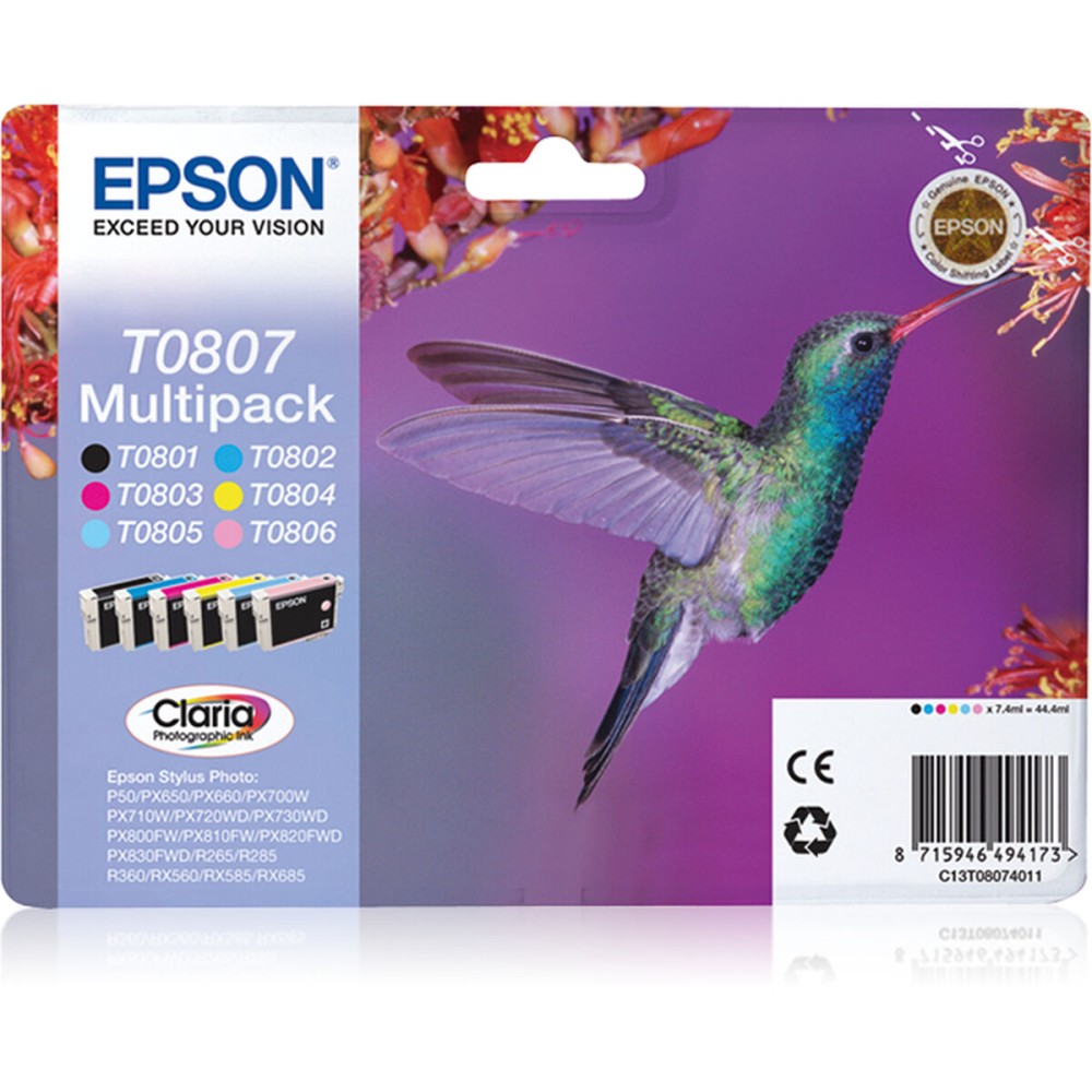 Tinteiro de Tinta Original Epson C13T08074021 Multicolor