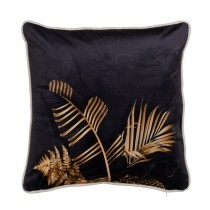 Cushion Black Golden Polyester 45 x 45 cm