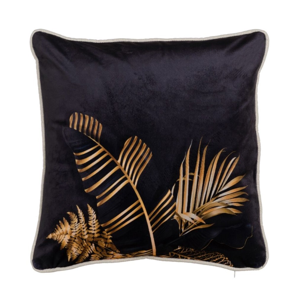 Kissen Schwarz Gold Polyester 45 x 45 cm