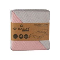 Reversible Bedspread Grey Pink (260 x 180 cm)