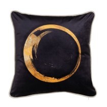 Kissen Schwarz Gold Polyester 45 x 45 cm