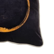 Cushion Black Golden Polyester 45 x 45 cm