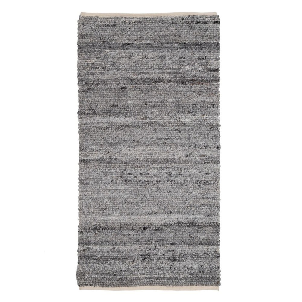 Tappeto 80 x 150 cm Tessuto Sintetico Grigio