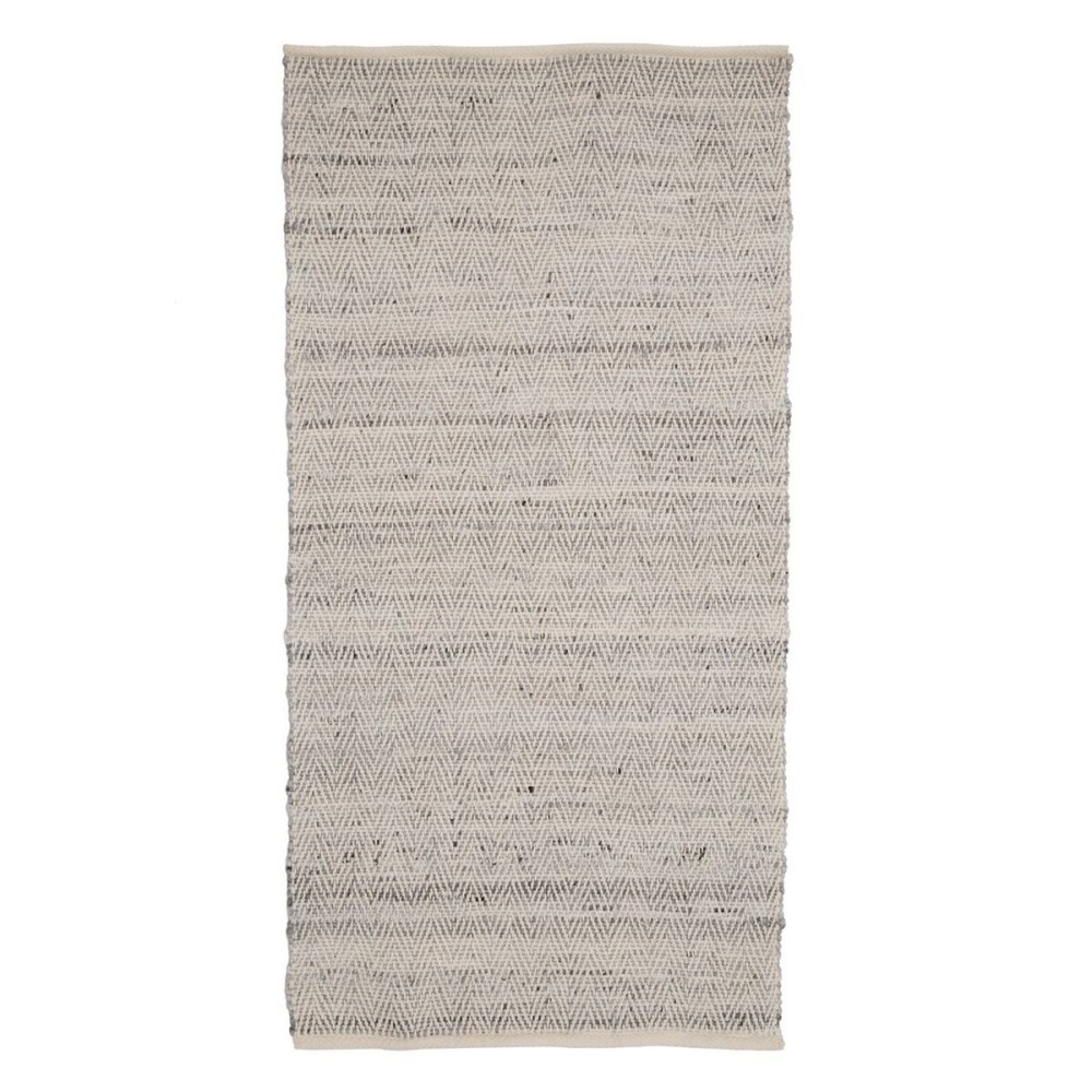 Carpet 80 x 150 cm Synthetic Fabric Grey Cream