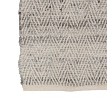 Carpet 80 x 150 cm Synthetic Fabric Grey Cream