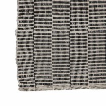 Teppich 80 x 150 cm synthetische Stoffe Schwarz Creme