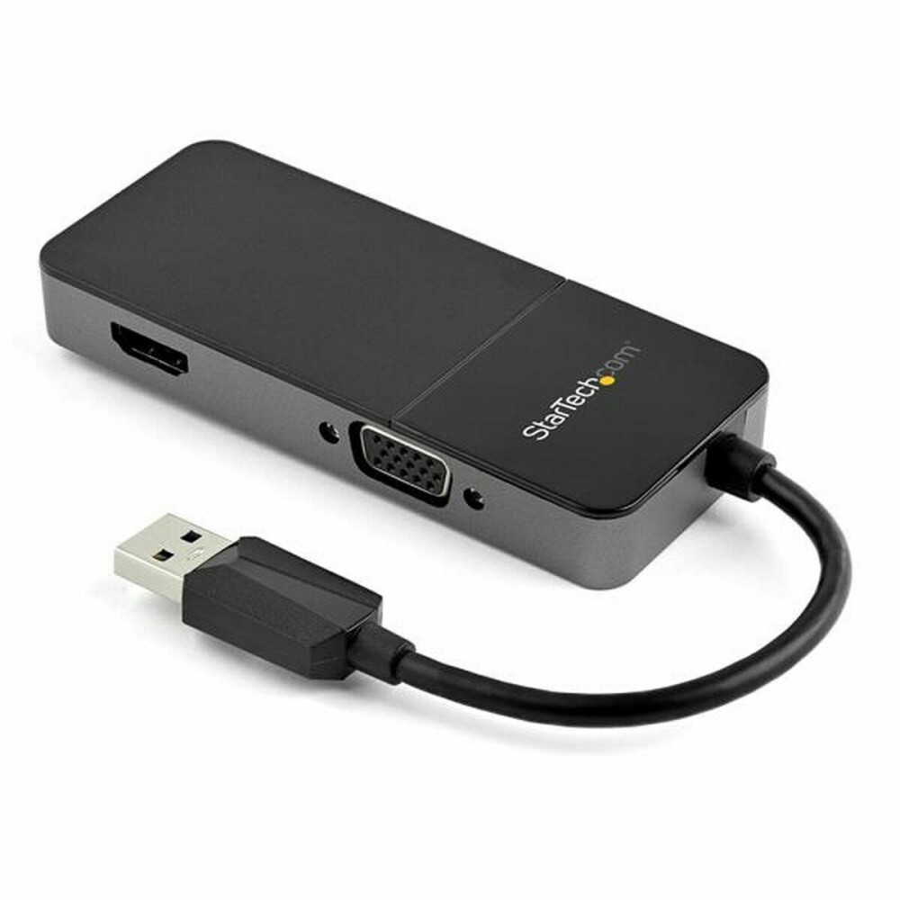 Adaptador USB a VGA/HDMI Startech USB32HDVGA Negro 4K Ultra HD