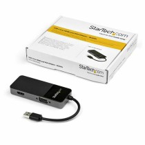 Adaptador USB a VGA/HDMI Startech USB32HDVGA Negro 4K Ultra HD