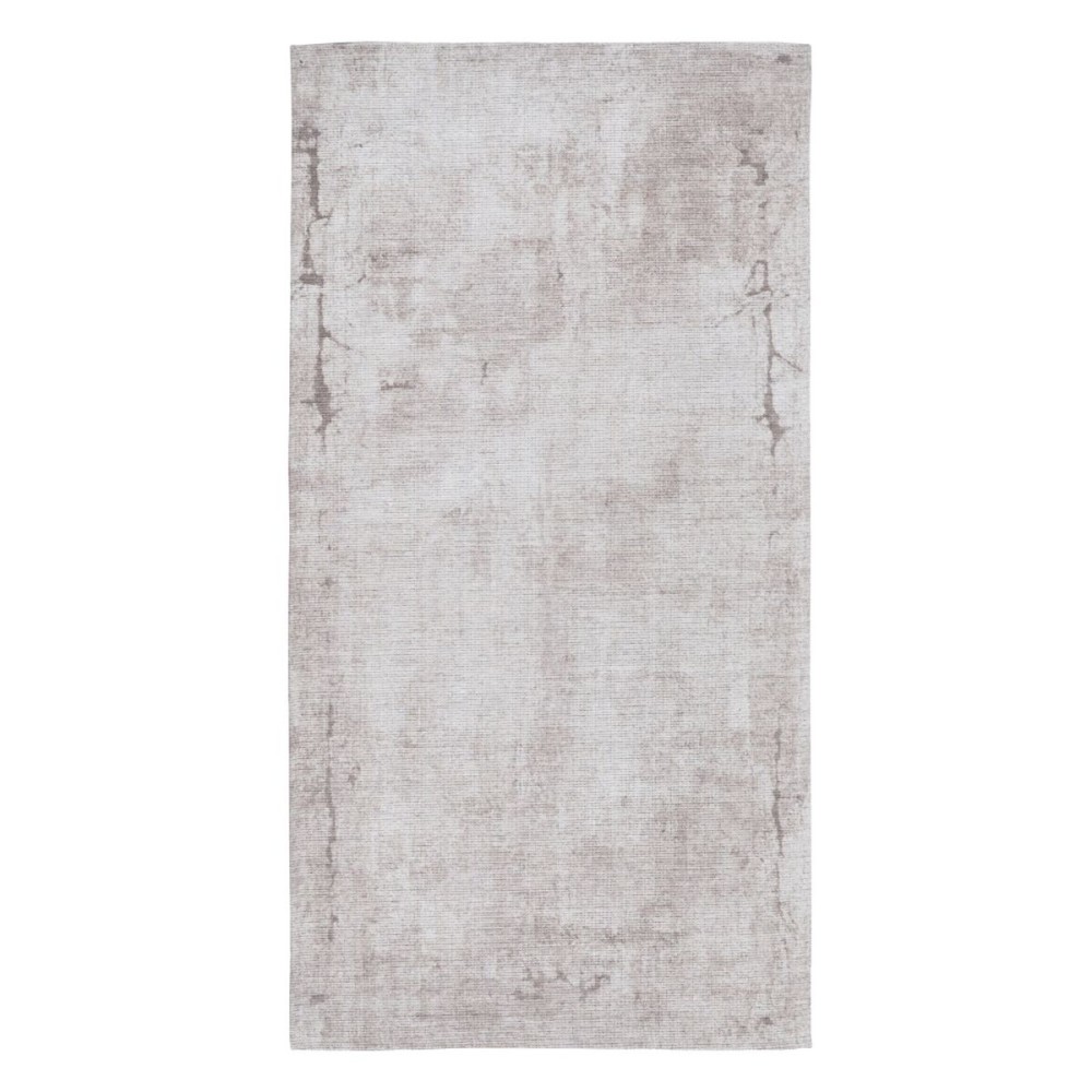 Tapete 80 x 150 cm Poliéster Algodão Taupe