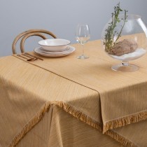 Tablecloth Beige Polyester 100% cotton Mustard 150 x 200 cm