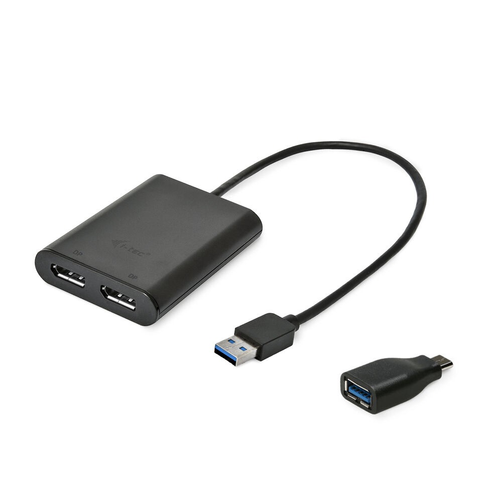 DisplayPort Cable USB 3.0 i-Tec U3DUAL4KDP Black