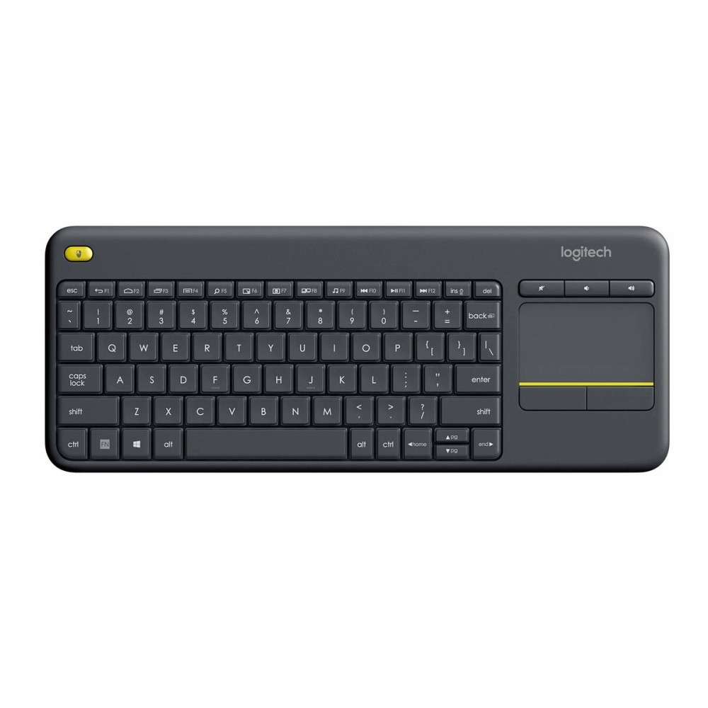 Teclado Logitech K400 Plus Panel táctil Inglés QWERTY Negro (Reacondicionado A)