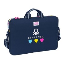 Laptoptasche Benetton Love Marineblau (40 x 27 x 4 cm)