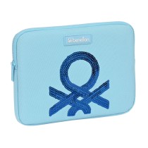 Custodia per Portatile Benetton Sequins Azzurro Chiaro (31 x 23 x 2 cm)