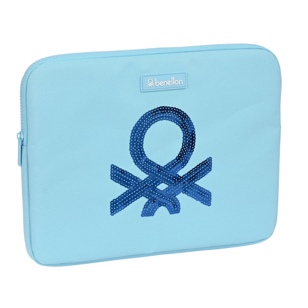 Custodia per Portatile Benetton Sequins Azzurro Chiaro (34 x 25 x 2 cm)