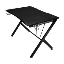 Mesa de Escritório Trust GXT 711X Dominus Gaming Preto Aço Madeira MDF 112 x 72 X 75 cm