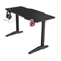 Mesa de Escritório Trust GXT 1175 Imperius XL Gaming Preto Preto/Vermelho Aço 140 x 66 cm